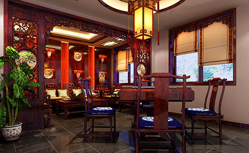 耀州古典中式风格茶楼包间设计装修效果图