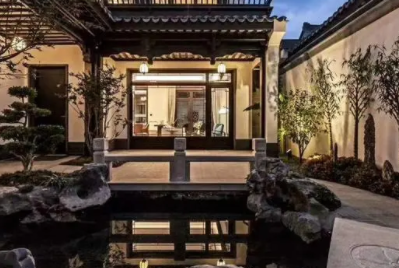 耀州现代中式别墅的庭院设计如此美丽